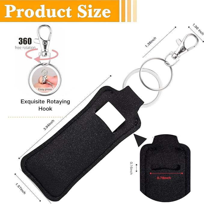 Chapstick Holder Key Chain Lipstick Holder Lip Balm Holder Keychain | Stocking Stuffers Gift, Compatible with Chapstick, Lip Balm and Lipstick, Bag Charm Accessories, Gifts for Women Friend