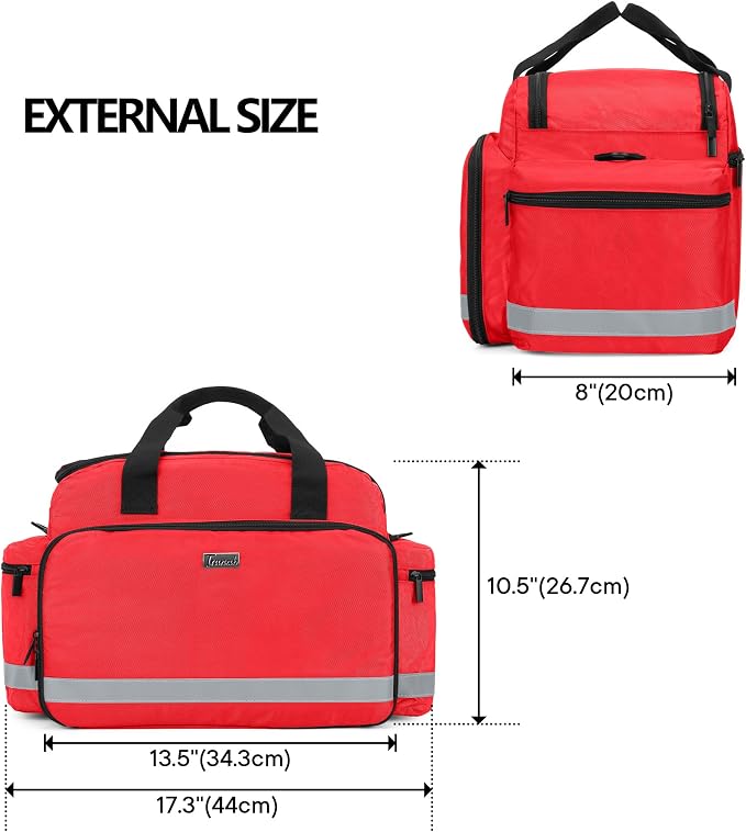 Trunab Home Health Nurse Bag Medical Bag Organizer with Handle | with Shoulder Strap for Home Visit, Travel, Nursing Student