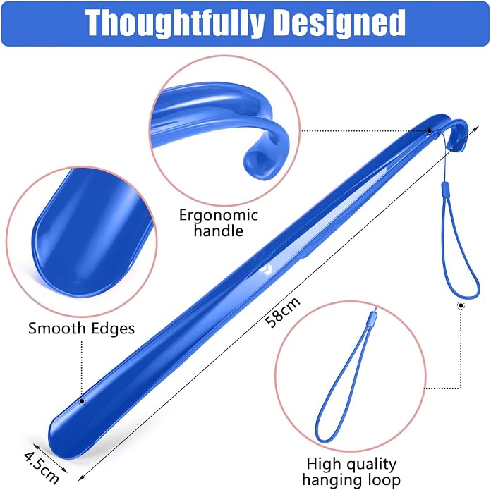 Nextnoid Shoe Horn Long Handle for Seniors - 16.5"-23" Straight & Sturdy Long Shoe Horn for Men, Women & Kids