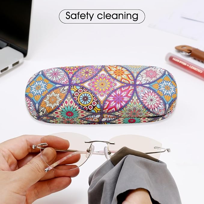 PERFECTSIGHT Hard Shell Eyeglasses Case, Kawaii Protective Glasses Case for Kids, Cute Eyeglass Case for Women Men Girls