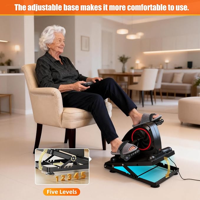 Arm and Leg Exercise Pedal Machine for Seniors, Seated Rehabilitation Bike for Physical Therapy, Elderly Stroke Recovery & Mobility Training Equipment