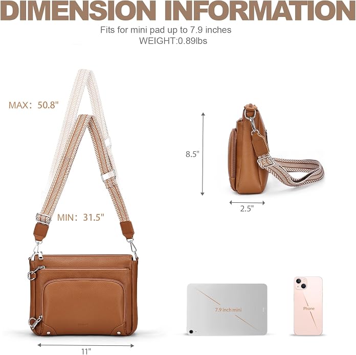 Anti-Theft Crossbody Purse for Women Travel Shoulder Bag