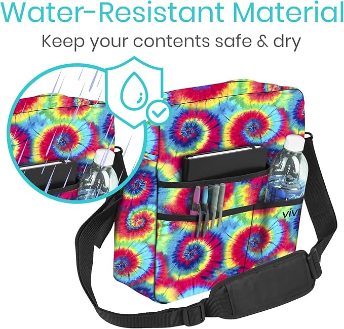 Vive Wheelchair Bag - Machine Washable, Double-Stitched, Water-Resistant Accessory Backpack for Rollators, Wheel Chairs, Walkers - Pouch with XL Pockets & Straps for Quick Installation