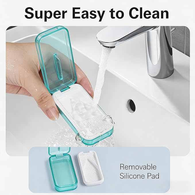 Bug Hull Pill Cutter with Removable Silicone Liner, Pill Splitter with Stainless Steel Blade, Pills Cutters Splitter for Small and Tiny Tablets, Splitters for Small or Large Pills Professional-Green