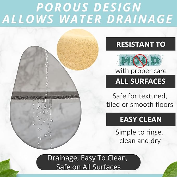 Non Slip Bathtub Mat Shower Mat for Tub - Loofah Bath Mats for Bathroom - 31x16 Bathtub Floor Mat - Textured Anti Slip Bath Mat Without Suction Cups - Secure Mat for Wet Areas (31x16 Beige)