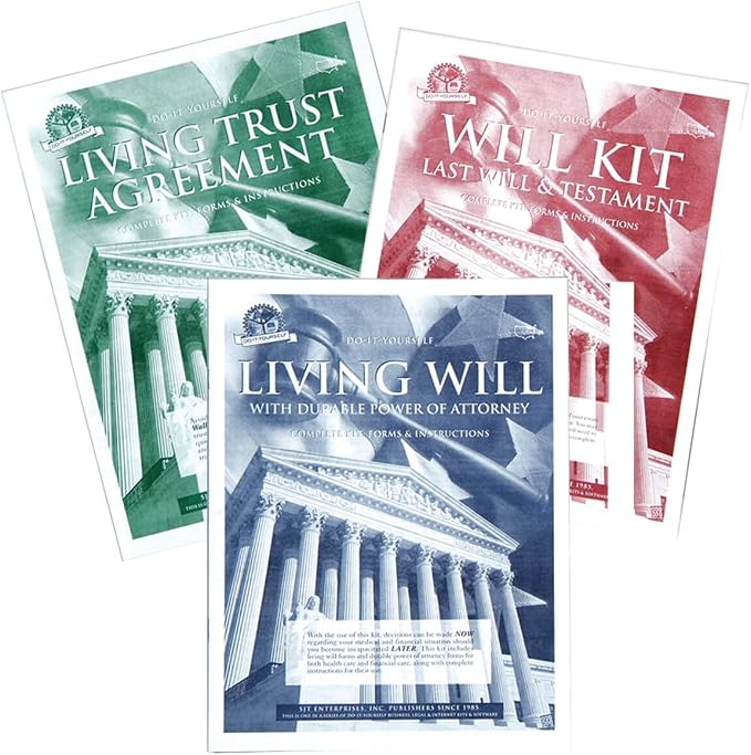 Do-It-Yourself Will Kit - Includes Last Will & Testament, Living Will | and Living Trust Booklets