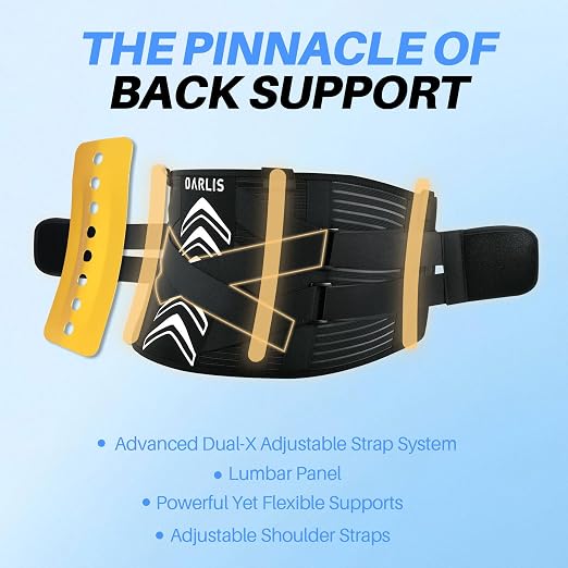 Advanced X-Back Support Back Brace for Lower Back Pain Relief, Lumbar Support Belt with Strong Velcro, Ultra Breathable Back Support Brace for Men and Women Herniated Disc, Sciatica, Arthritis M