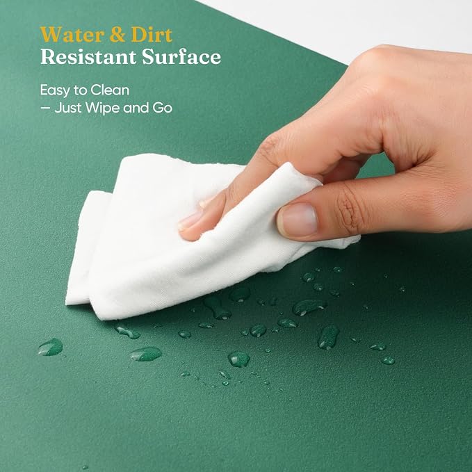 Grenebo 2-Pack Kneeling Pads, Extra Thick NBR, 17.3 x 11 x 1.6 in, Green | Soft NBR Foam Cushion for gardening kneeling pad use, Knee pad support for Gardening, Baby Bathing, Exercise and Work