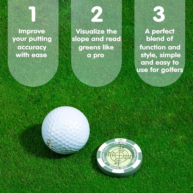 SlopeMaster ProGreen Reader - Golf Ball Marker with High Precision Green Reading Aid Golf Accessories for Men Women