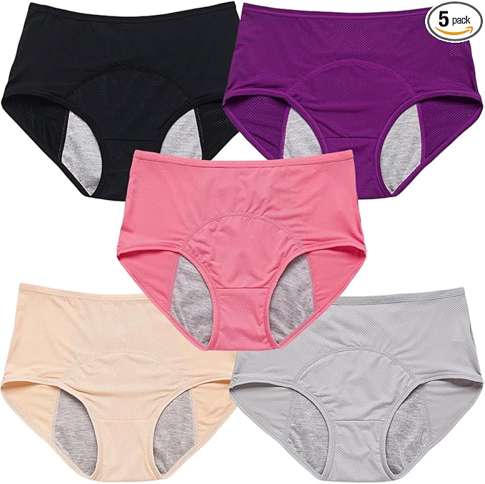 Leakproof Panties for Women Over 60, Leakproof Ladies Underwear, Leakproof Underwear for Women (5 Color,XS (US 0)