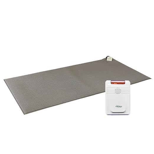 Smart Caregiver Cordless Monitor with Cordless 24in x 48in Gray Floor Mat - Get to Them so They Don't Walk Alone!