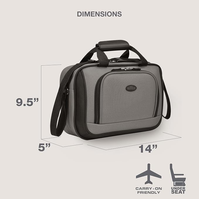 U.S. Traveler Rio 14" Travel Tote Bag, Lightweight 1200D Carry-On Bag for Women & Men