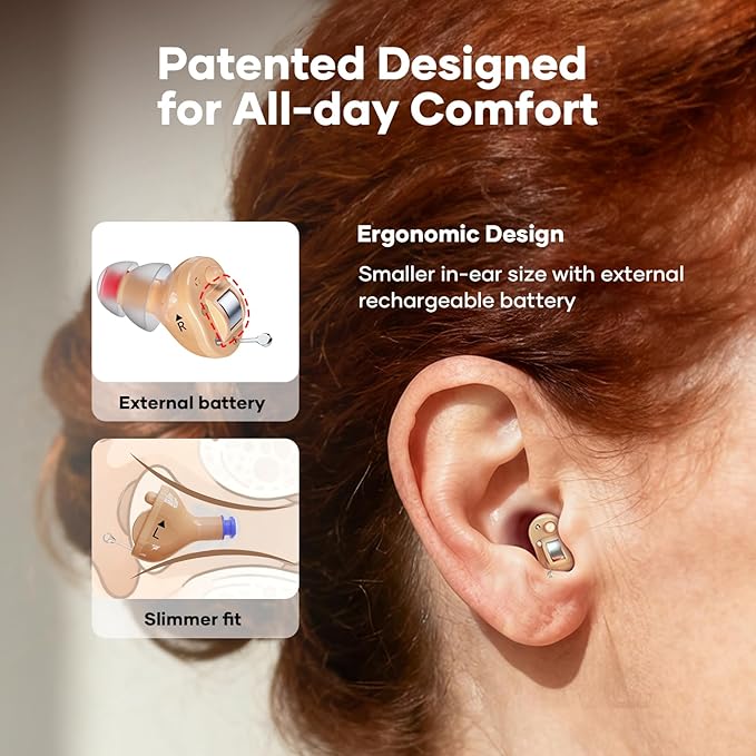 iBstone Nova Hearing Aids for Seniors Adults – Superior Sound Quality, Smart Noise Cancelling, No Feedback, Auto On/Off, Rechargeable, OTC