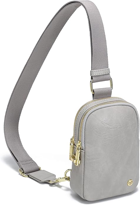 Anti Theft Crossbody Bag for Women, Small RFID Blocking Sling Purse with Zipper Lock for Travel, Vegan Leather