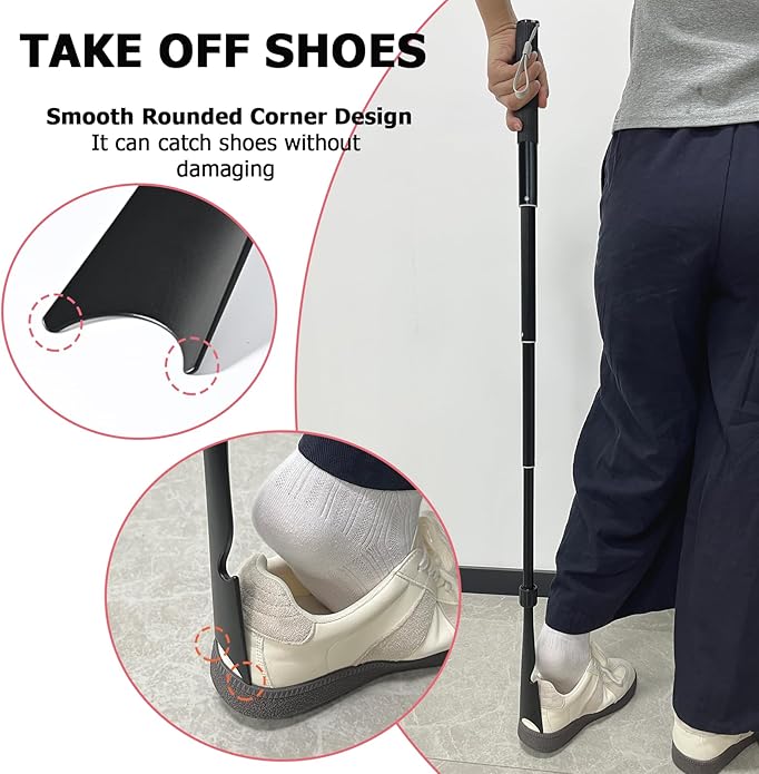 Shoe Horn,16"-38" Telescopic and Removable Shoehorn,Multi Functional Shoe Horn Long Handle for Seniors,Men,Women for Put on Shoes,Take off Shoes and Socks