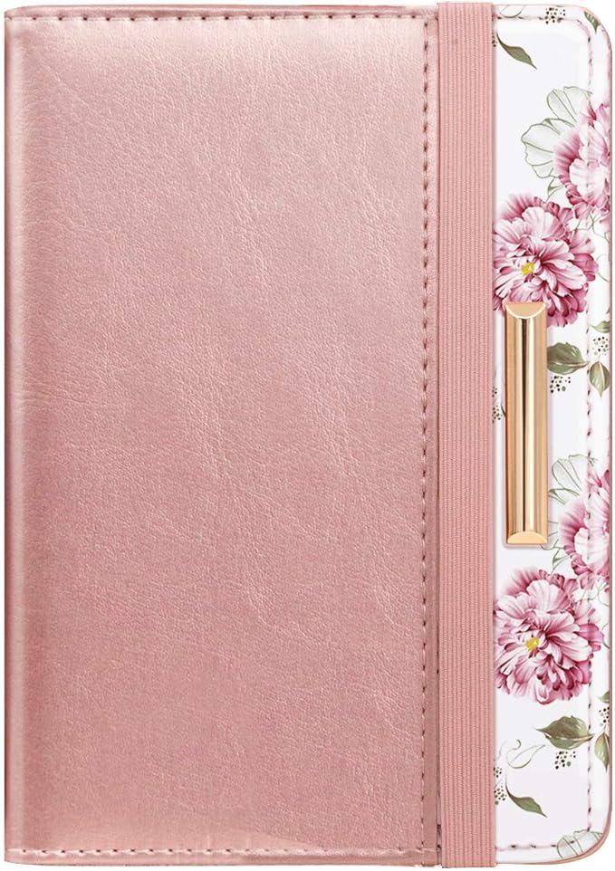Coco Rossi Passport Holder for Travel Women Slim RFID Passport Cover Wallet | Travel Essentials, Passport Book Holders, Passport Wallet Cover Case, PU Leather, Cute, Thin, Spliced Design, Rose Pink