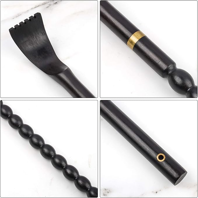 Tomorotec Traditional Back Scratcher Body Relaxation Massager Self-Therapeutic Tool Claw Shape fir Itching Relief, 17’’, Strong and Sturdy, Padauk Wood