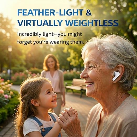 OTC Hearing Aids for Seniors, Rechargeable Bluetooth Hearing Aids with App Control, Noise Cancelling Sound Amplifiers for Hearing Loss, 38dB Sound Gain, In-ear Design