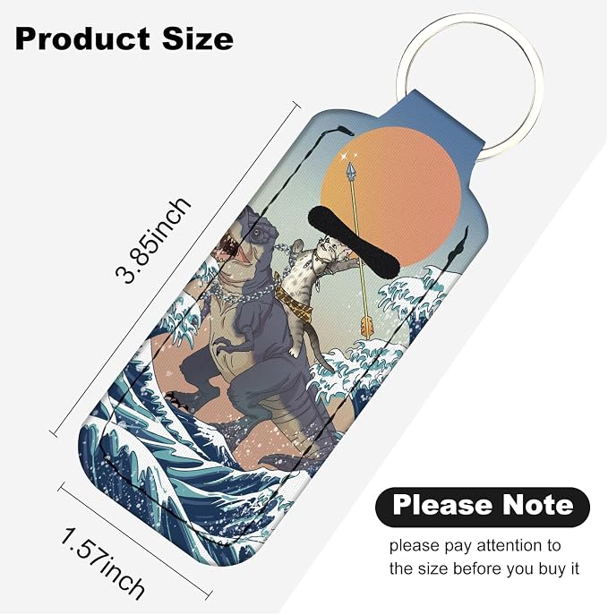 Cute Chapstick Holder Keychain,Lipstick Neoprene Clip-on Lip Balm Holder for Woman