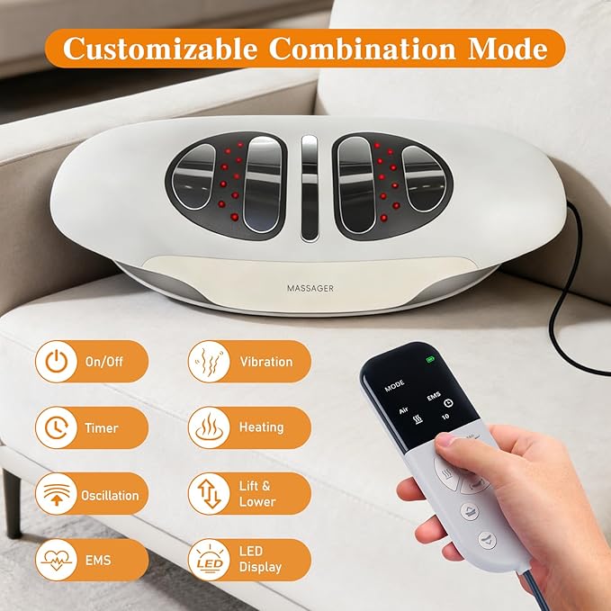 Multifunctional Electric Lumbar Traction Device for Lower Back Pain Relief, Back Traction Device with 3 Massage Modes Dynamic Traction, High-Temp Thermotherapy, Multi-Timer Options & Manual Adjustment
