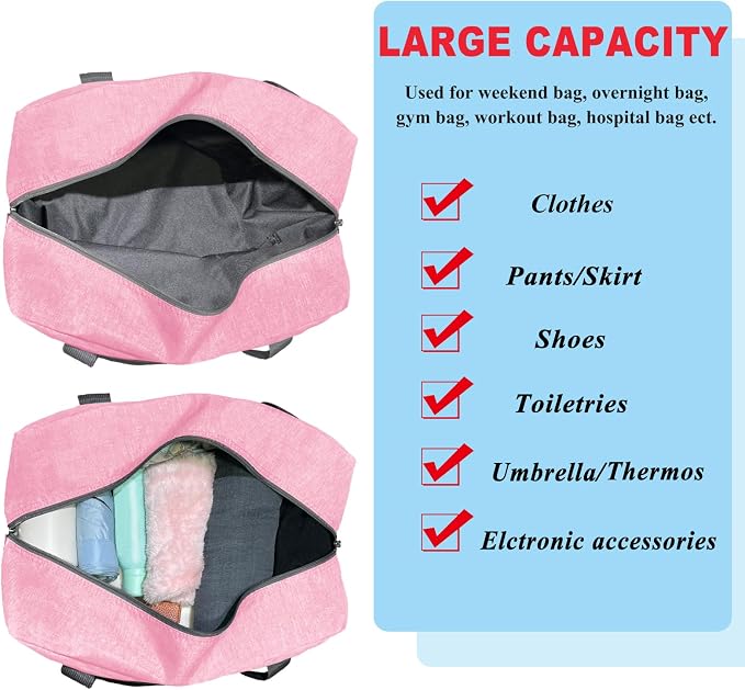 For Spirit Airlines Personal Item Bag 18x14x8 Foldable Carry on Bags for Airplanes Travel Duffel Bags for Women and Men