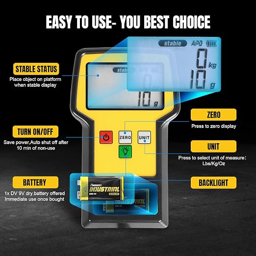 Refrigerant Scale 220 LBS HVAC Freon Scale Ultra-Large LCD Screen High Precision Electronic Refrigerant Charging Weight Scale with Portable Case for All Refrigerant Recovery Tanks