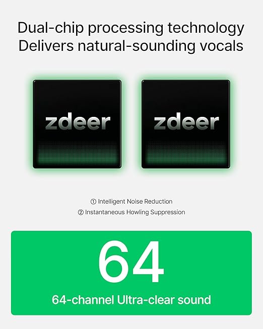 ZDEER Hearing Aids for Seniors with Bluetooth, Rechargeable Hearing Amplifier with Noise Cancelling, OTC Hearing Aids for Severe Hearing Loss with 64 Channel Dual Chips, 7 Level Adjustable Volume and Metal Neckband