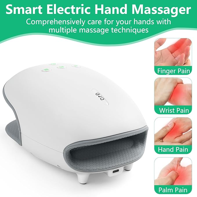 Hand Massager with Heat and Compression,Hand Massager for Arthritis and Carpal Tunnel,Wrist Finger Massager Christmas Gifts for Women Mom Or Senior Citizens