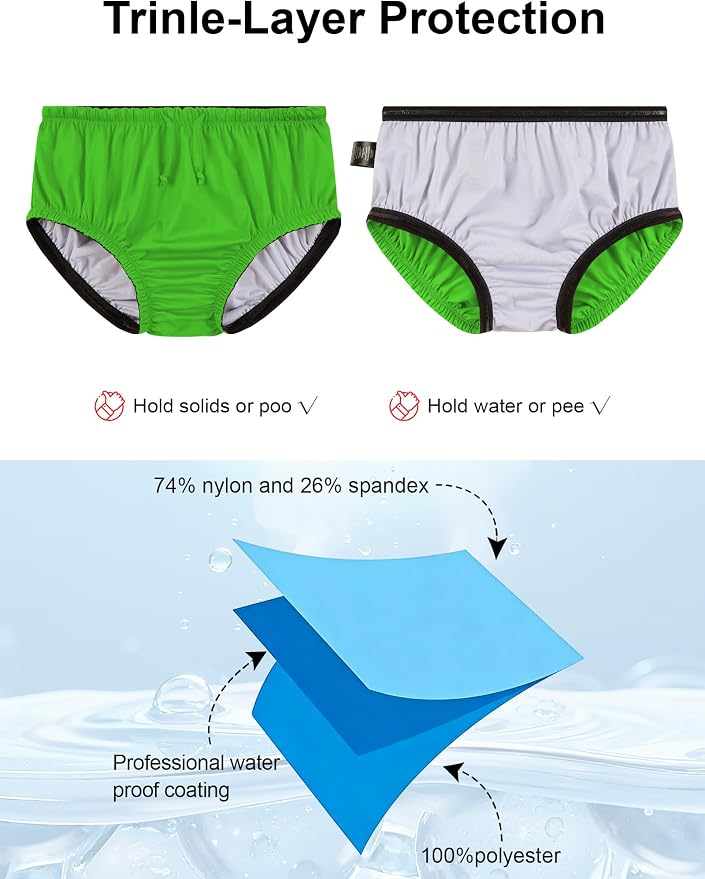 Special Needs Reusable Swim Diapers - Waterproof, Leakproof, Unisex