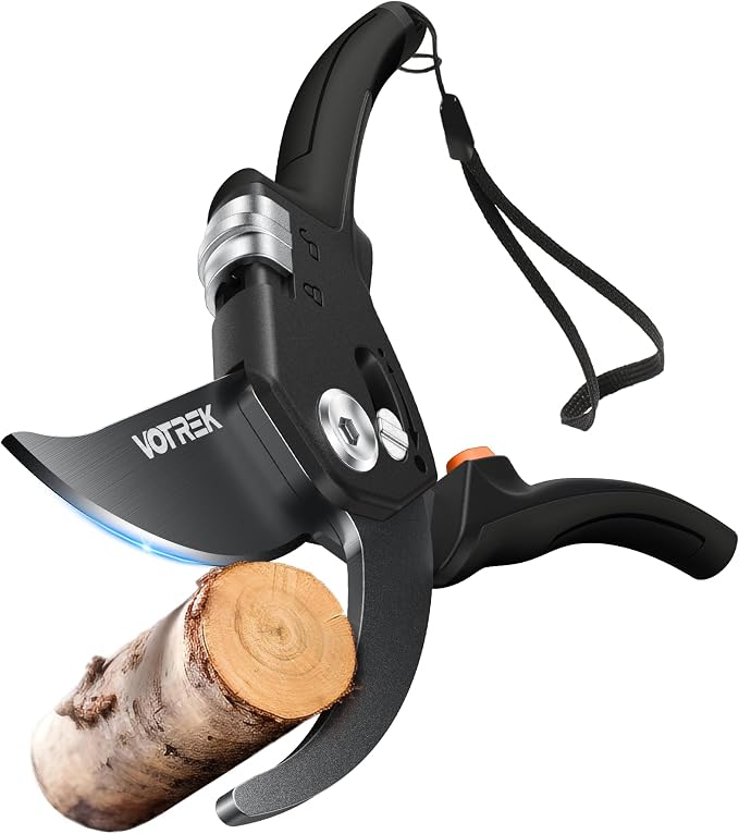 VOTREK® Pruning Shears, Patented Stepless Handle Opening for Any Hands