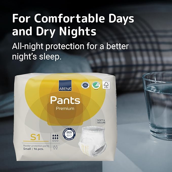 Abena Premium Incontinence Protective Underwear, Abena Pants, Pull-ups, Moderate Absorbency, Level 1, Small, 96 Count