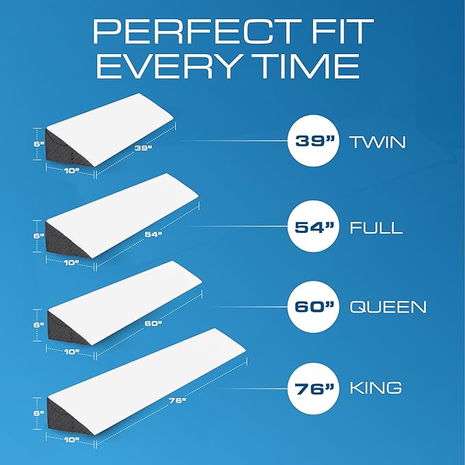 Kolbs Twin Size Bed Wedge Pillow for Headboard | Modern Stylish Pillow to Fill Gap Between Headboard and Mattress | Bed Gap Filler Twin