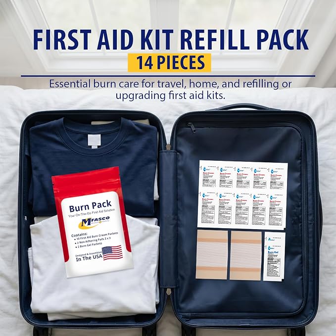 MFASCO First Aid Kit Refill Burn Care Refill Pack