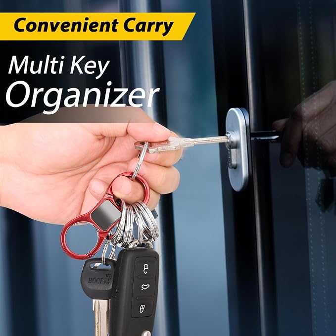 DAYGOS Key Chain, Quick Release Car Keychain with 8 Key Rings for Men | Heavy Duty, Easy Detachable Keychains Organizer, Portable Multi Key Ring Clip with Spring Hooks