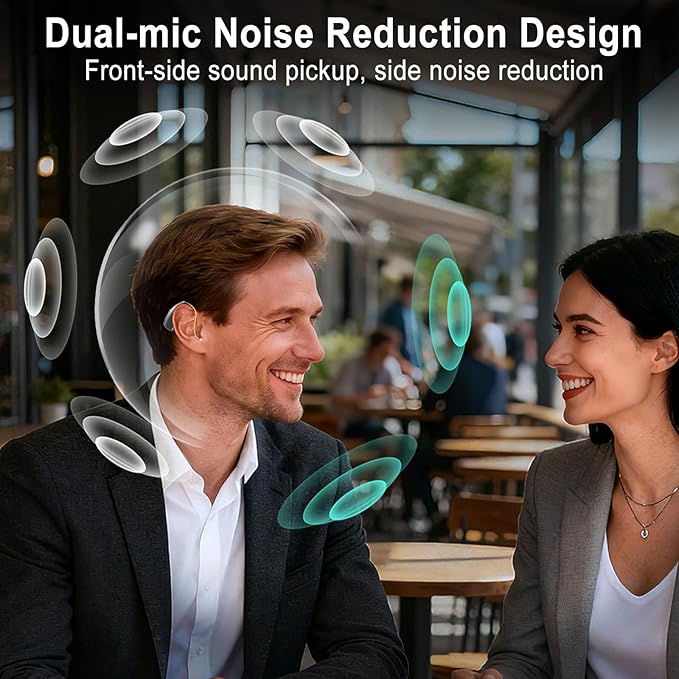 Hearing Aid for Seniors，OTC 32 Channel 5 Volume Hearing Amplifier with Rechargeable Case & Noise Cancelling Phones Sound Cleaner，Invisable Ergonomic Auto-On/Off Digital Hear Aid for Dryer Hear Loss