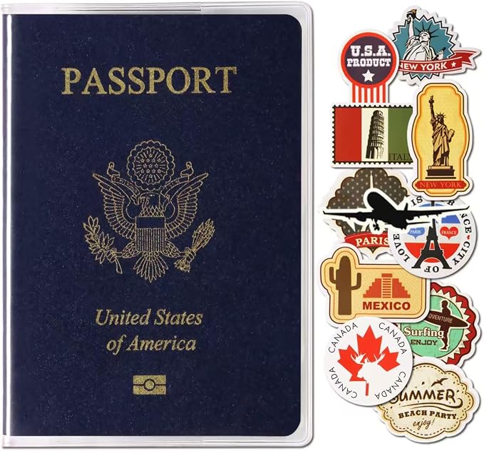 5 Pack Clear Passport Cover, Transparent Plastic Passport Protector