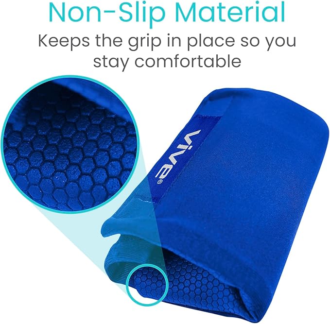 Vive Walker Handle Cushions - Padded Hand Covers - Soft Cushion Padding Medical for Folding Rolling Wheelchair, Rollator Handle, Senior, Elderly Grippers - Crutch Handle Pad Grips - Mobility Aid