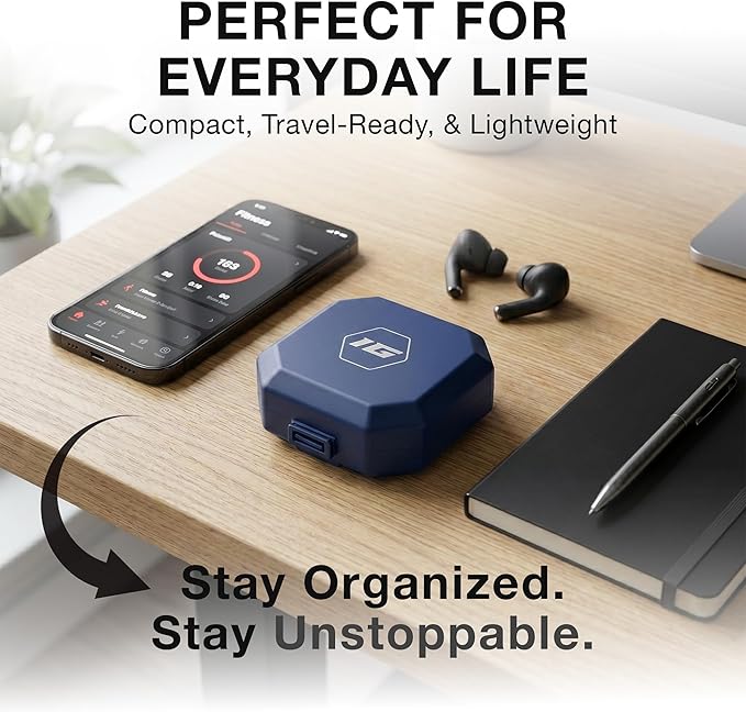 6-Compartment Travel Pill Organizer – Portable Daily Vitamin & Medicine Case, Compact & Durable Pill Box for Pocket, Purse, or Travel