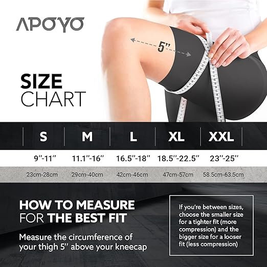 APOYO Knee Brace for Women & Men - Knee Compression Sleeve For Knee Pain Relief, Meniscus Tear, ACL, Arthritis, Joint Pain Relief, with Patella Gel Pad & Side Stabilizers (Medium) Gray