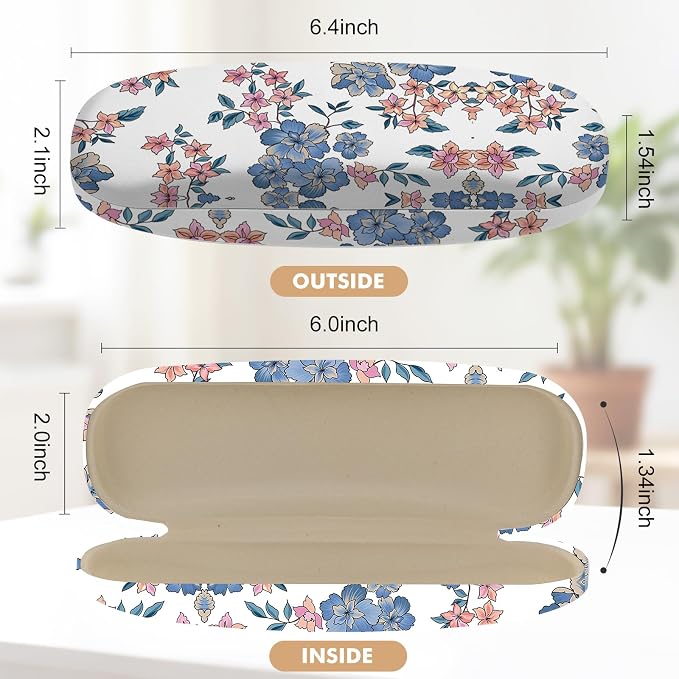 Glasses Case Hard Shell,Portable Protective Eyeglasses Case, Eyeglass Holder Box with Cleaning Cloth, for men women