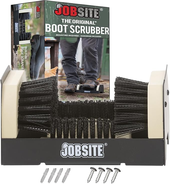 JobSite The Original Boot Scrubber - All Weather Industrial Shoe Cleaner & Scraper Brush, pack of 6