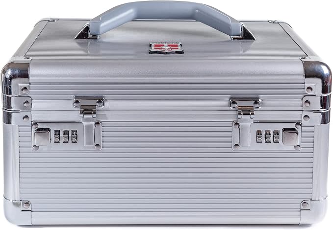 MEDICINE RX SAFE Medication Carrying Case - Large_Silver