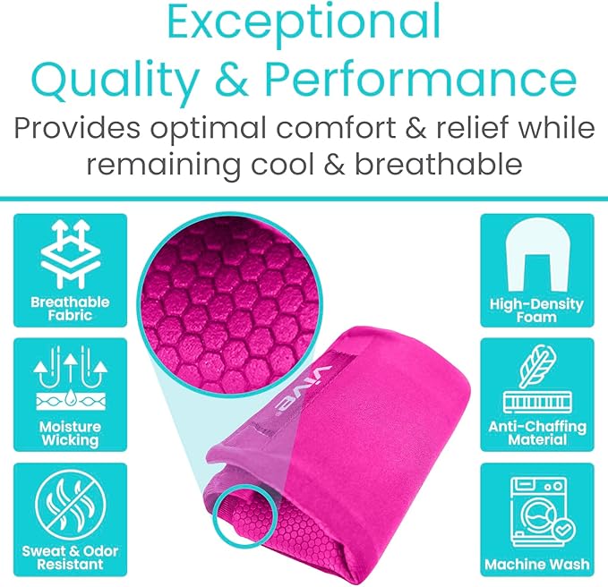 Vive Walker Handle Cushions - Padded Hand Covers - Soft Cushion Padding Medical for Folding Rolling Wheelchair, Rollator Handle, Senior, Elderly Grippers - Crutch Handle Pad Grips - Mobility Aid