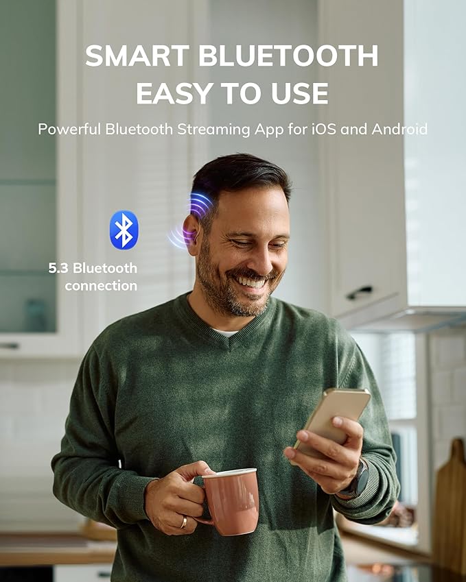 ELEHEAR-Beyond Hearing Aids, Rechargeable Bluetooth OTC Hearing Aids for Seniors with AI Noise Cancellation, Superior Sound Quality Smart, Bluetooth Enabled & App Control, Champagne Gold