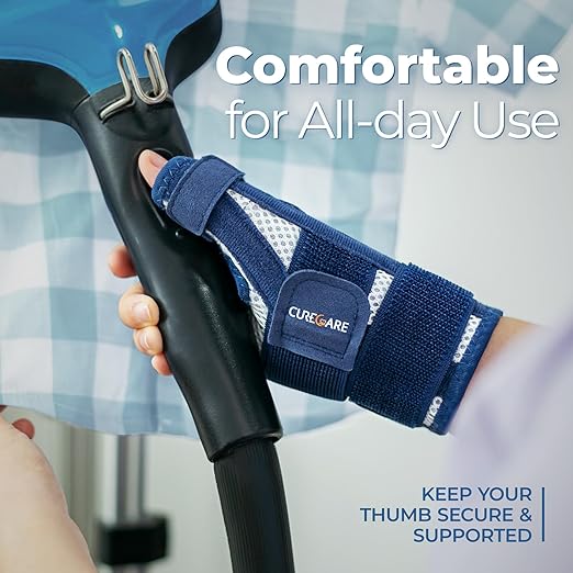New Updated Thumb Brace for Women and Men, Reversible Trigger Thumb Splint for Day & Night Support, Breathable Thumb Stabilizer for Arthritis, Tendonitis, Sprains Thumb Pain Relief (Navy)