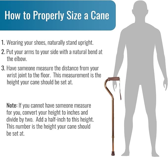 DMI Walking Cane for Adult Men and Women, FSA Eligible, Lightweight and Adjustable, Ergonomic Hand Grip and Wrist Strap
