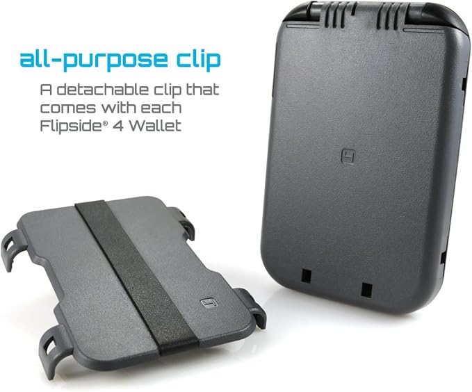 Flipside Wallets 4 RFID Blocking Wallet for Men with Removable Money Clip - Slim, Secure and Crush Resistant