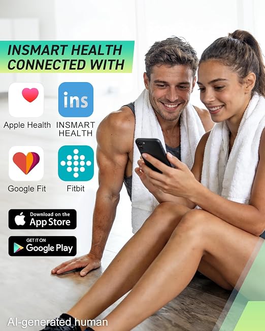 INSMART Smart Scale for Body Weight, Digital Bathroom Scale with BMI, Muscle Mass, Bluetooth Body Fat Scale,17 Body Composition Analyzer with Smart APP Sync Weight Scale, 400 lbs (Green)