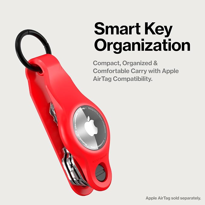 KeySmart Air - Premium Keychain Key Holder Compatible with Apple AirTag, 5 Key Organizer Keychain, Air Tags Not Included