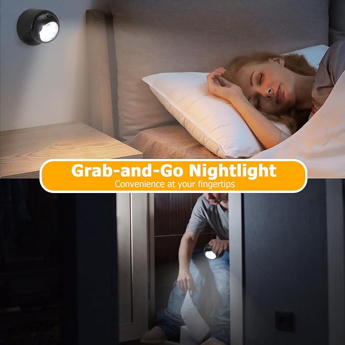 Motion Sensor Outdoor Lights - Outdoor Motion Sensor Light Battery Operated Wireless Spotlight Motion Detector Security Light Auto On Off for Sheltered Porch Stair Hallway Garage Wall Shed (4 Pack)
